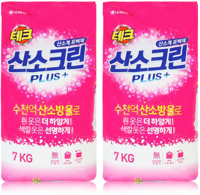 테크 산소크린 플러스 표백제, 7kg, 10개