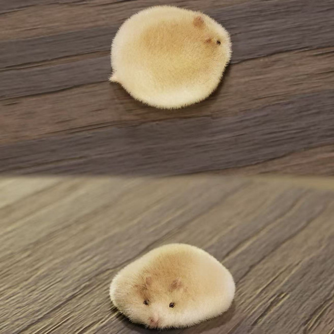 귀여운 햄스터 인형 피규어 보송보송 털있는 장식 소품 여친 선물, 햄스터 1개