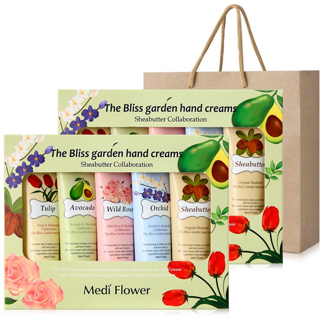 메디플라워 더 블리스 가든 핸드크림 5종세트+쇼핑백 1+1/5+1 덤증정, 1개