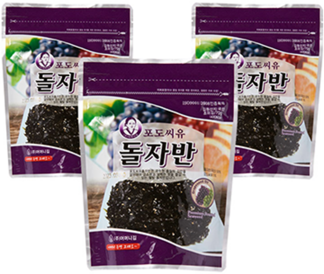 [광천어머니김 본사 발송] 포도씨유 돌자반, 3개