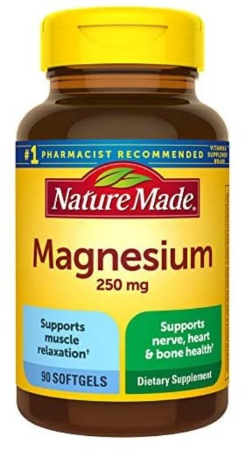 Nature Made 마그네슘 250mg 90소프트젤, 1개, 90정 - 쿠팡