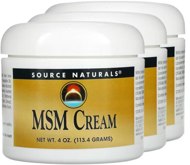 소스네츄럴스 MSM 크림 113.4g(4oz), 113.4g, 3개