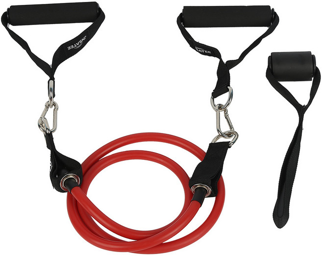 11件套彈力乳膠拉力繩美體健身瑜伽拉力器100磅力量訓練拉力繩, 1個, 25磅