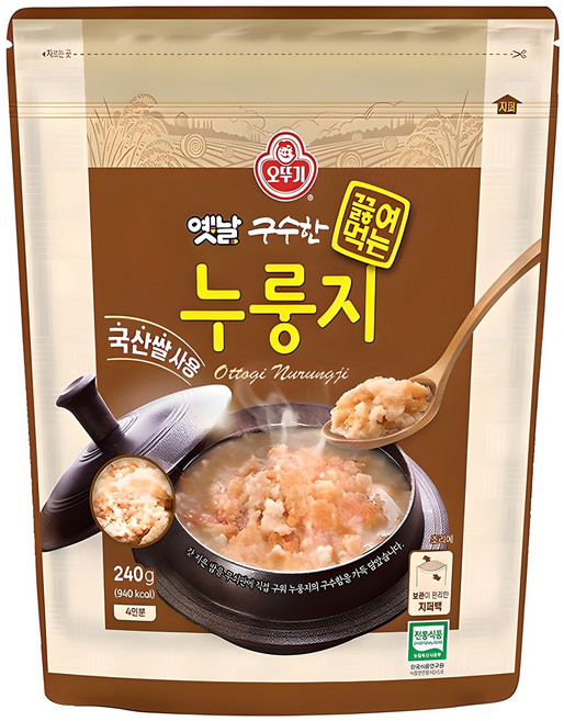 오뚜기옛날 구수한 끓여먹는 누룽지, 240g, 1개