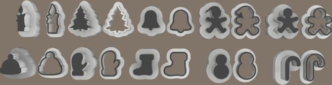 크리스마스 고명틀 화과자 도장 떡도장 떡도구, 1개, 1. 진저맨