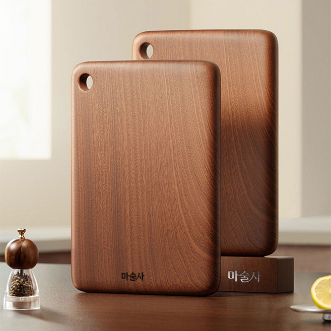 마술사 무접합 가정용 나무도마 양면 원목 도마 튼튼함 원목도마 좋은 내구성, 1개, 월넛