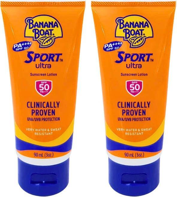 바나나보트 스포츠 SPF50+ 퍼포먼스 선스크린 로션 banana boat, 2개, 90ml - 쿠팡