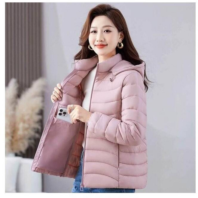 連帽白鴨絨羽絨外套 冬季輕量防寒防風保暖大衣