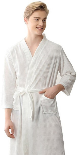 힙앤바디 목욕 샤워가운 L, 화이트, 1개