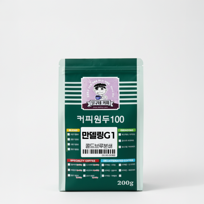달구네커피 로스팅 200g 콜드브루/더치커피 분쇄원두, 1개, 더치