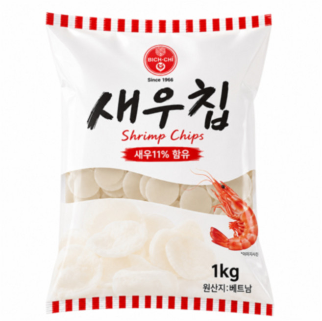 사지앙 새우칩, 1kg, 3개