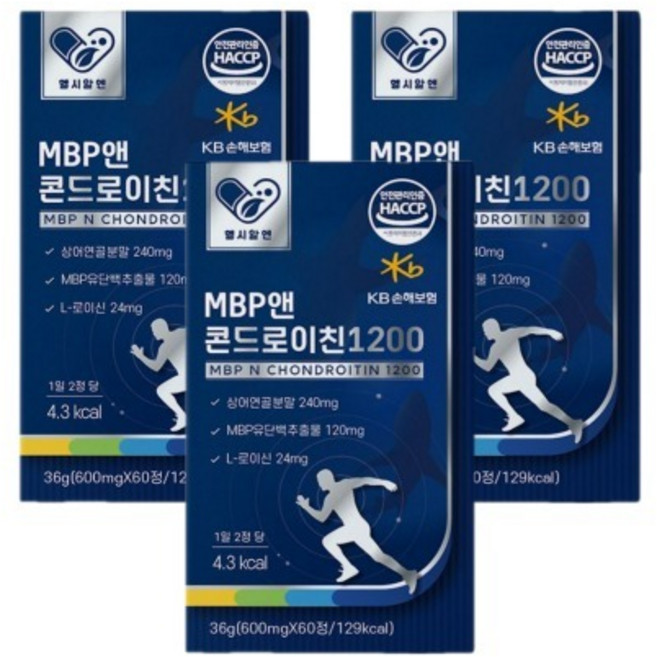 MBP 앤 콘드로이친 1200 60정 3개 엠비피 상어연골 콘도로친 콘도로이친 콘드레이친 콘드라이친 황산 로이신 류신