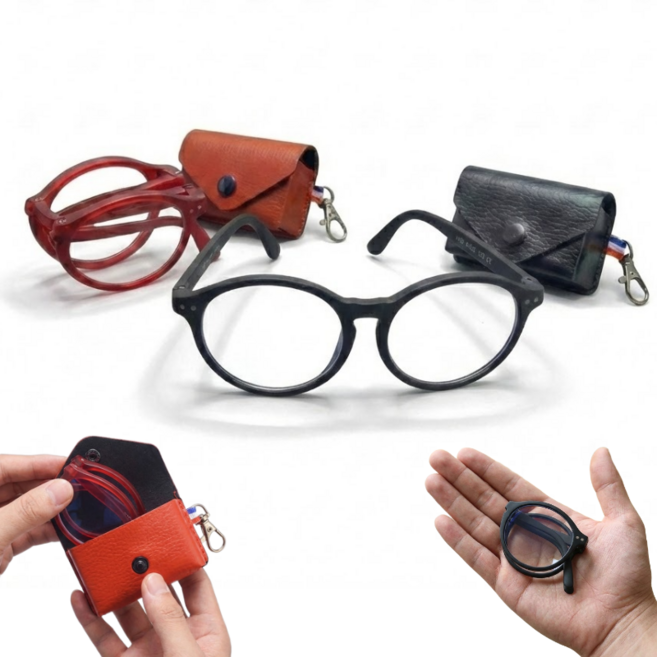 니어앤디어 접이식 독서용 안경테 파우치 세트