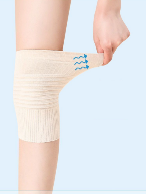 무릎 압박 밴드 다리 보호 토시 보온 방한 밴드 수면 내복 할머니 선물, 20CM 남녀공용, 1세트, 스킨