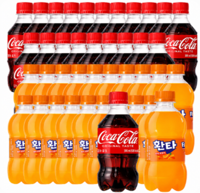 코카콜라 + 환타 오렌지 48페트 (각 24페트), 1개, 300ml