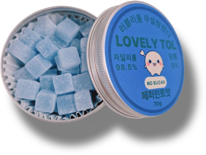 러블리톨 페퍼민트맛 무설탕자일리톨캔디, 70g, 1개