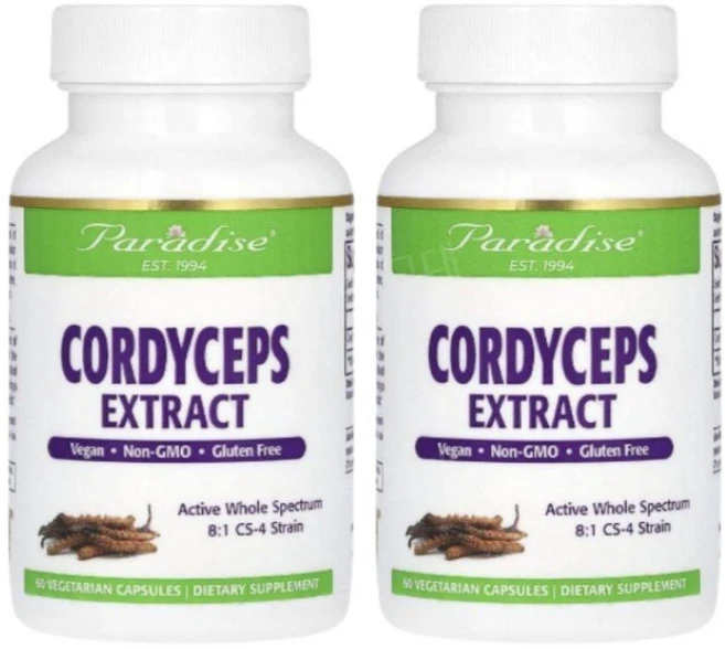파라다이스허브 동충하초추출물 코디셉스 400mg 60캡슐 2개 Cordyceps, 60정 - 쿠팡