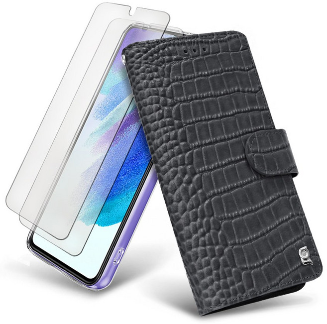 솔리드 크로커 휴대폰 케이스 + 액정 보호필름 2p