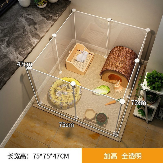 加粗方管卡扣狗圍欄 寵物柵欄 封頂帶門防止外逃, 1個