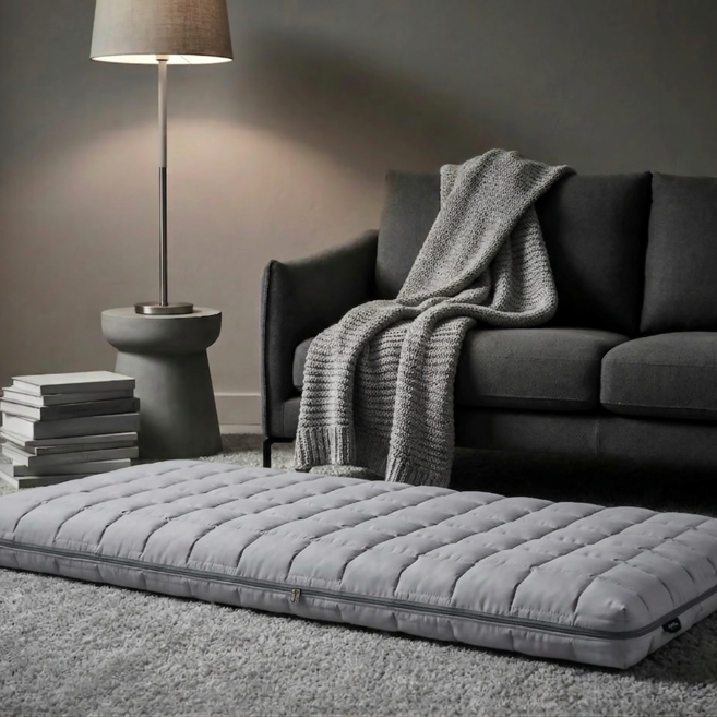 쿨자니 허리편한 7존 토퍼매트리스 15cm 9cm 고밀도 국산 자체제작, 그레이