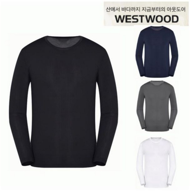 웨스트우드 남성 긴팔 라운드 냉감 티셔츠 WL2MCCT753