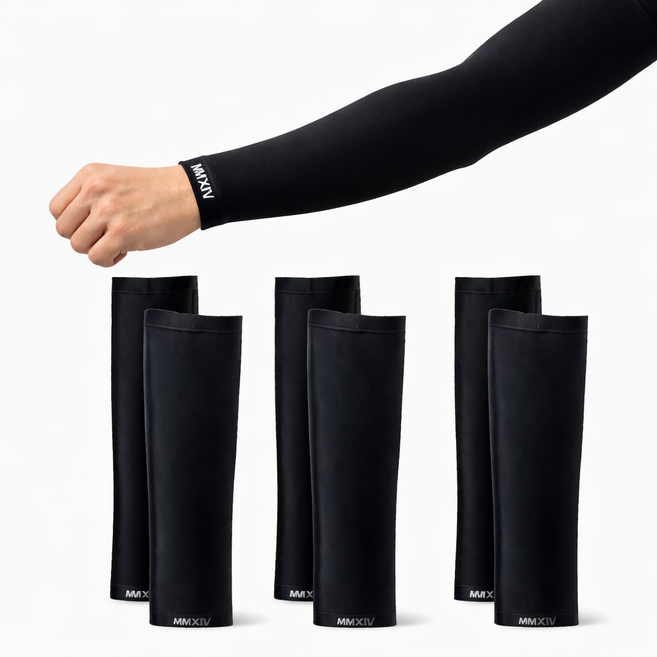 엘린 자외선 차단 스포츠 기능성 쿨토시 양손 2p 3세트, 블랙, 1개