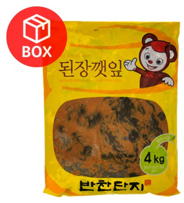 반찬단지 된장깻잎 4kg 1박스(4개), 4개