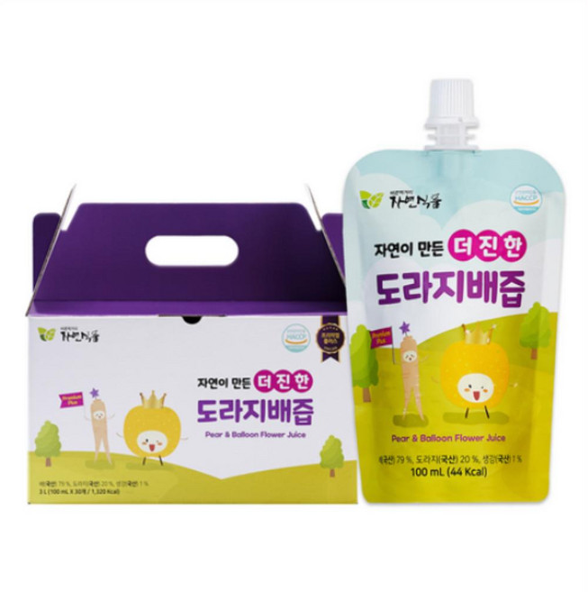 자연식품 자연이 만든 더 진한 도라지배즙 스파우트, 3L, 1개
