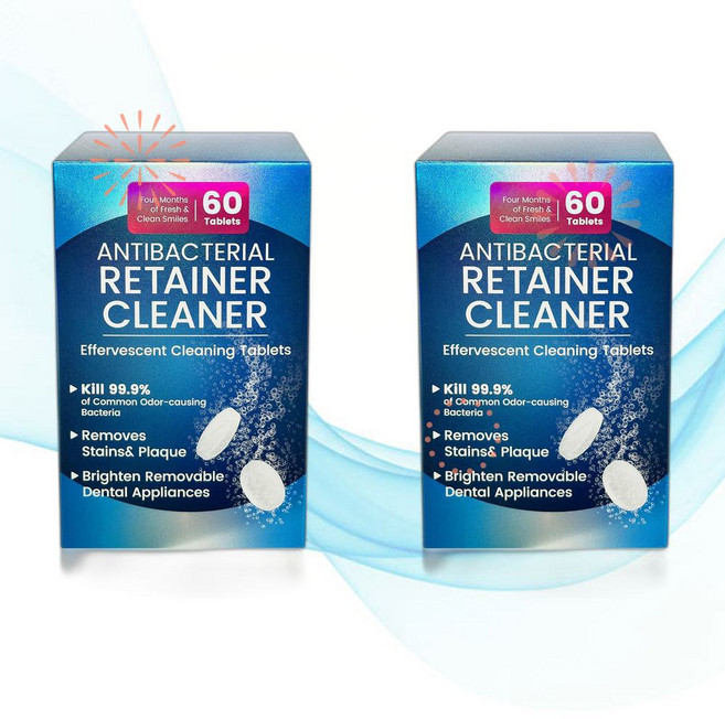 Zyntieu 진튜 초음파 세척기 세제 리테이너 세정제 정제 23mm 60정 틀니인비절라인치아 세척용 PP, 1개