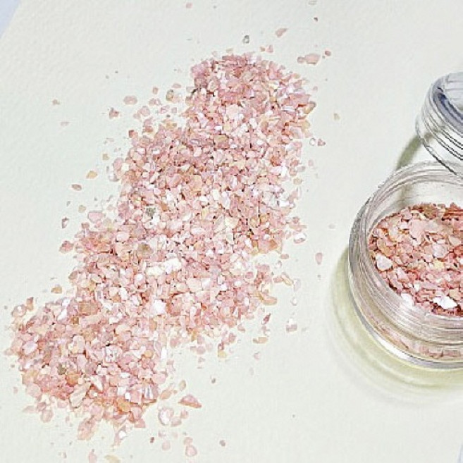 공예재료 천연 자개가루 /약12~15그람- 분홍색, 1개, 공예품