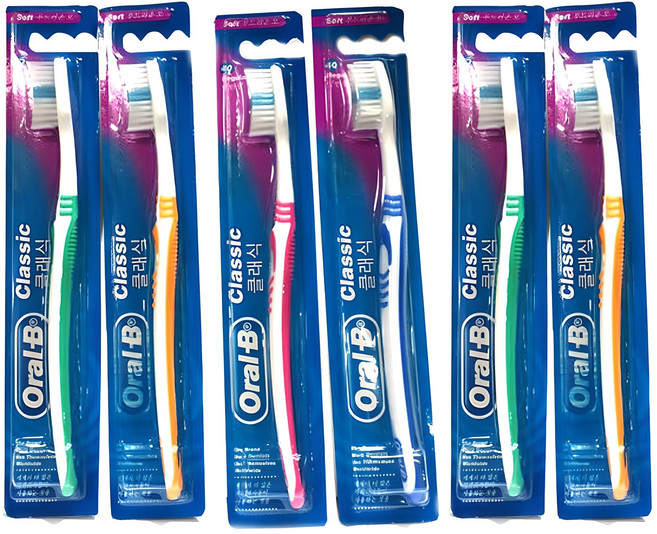오랄비 클래식 칫솔, 1개입, 6개