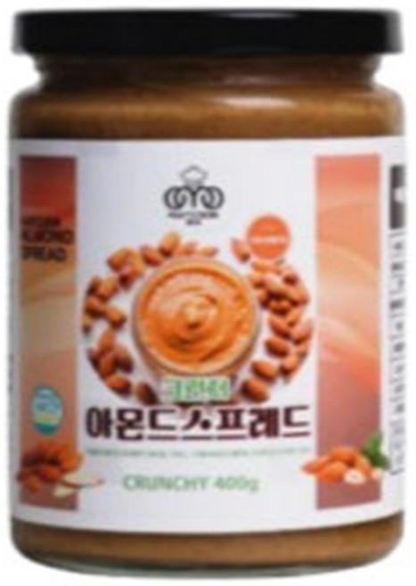 아쫀쿠 아몬드스프레드 400g 무첨가 아몬드쨈 크런치, 1개