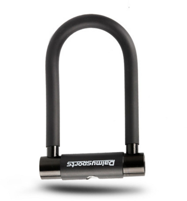 팔미유락 자전거 자물쇠 신형 U자형 잠금 열쇠, 블랙, 1개