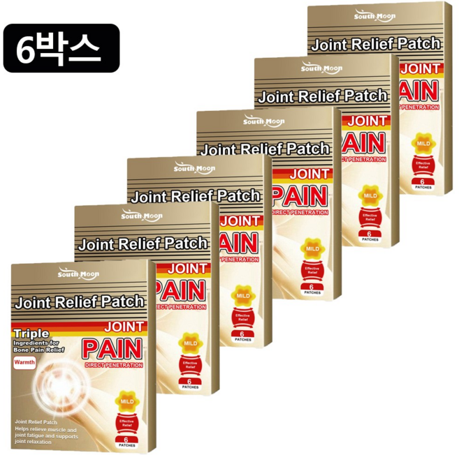 1+1 관절 완화 통기 케어 패치, 6박스, 6개입
