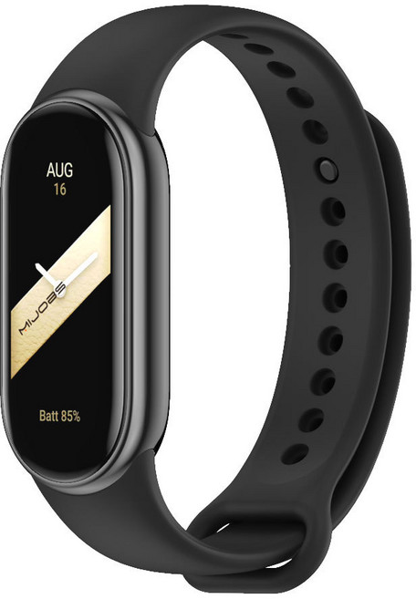 샤오미 미밴드10 미밴드9 미밴드8 컬러 스트랩 실리콘 TPU 17가지 색상 샤오미 스마트밴드 10 9 8 호환 시계줄, 블랙, 1개