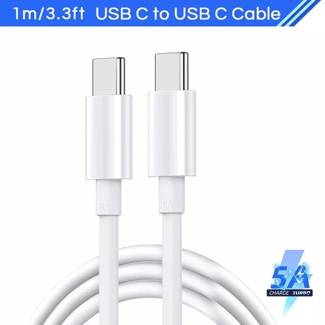 Xiaomi Original 120W USB 유형 C 터보 고속 충전기 케이블 Mi 12 11 10 Poco X3 X4 Pro 5G F3 Redmi Note, 07 c to c 1m(3.3ft)
