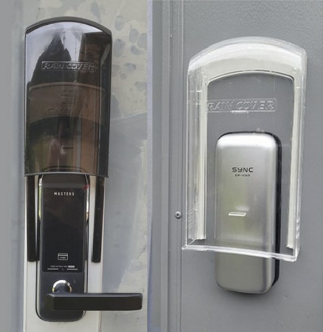 도어락 레인커버 번호키레인커버 방수커버 빗물방지 비막음 번호키방수 RC, RC1_보조키/주키/푸쉬풀_화이트, RC1_보조키/주키/푸쉬풀_화이트