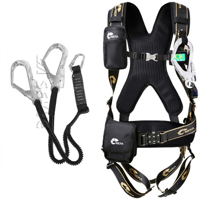 네파 전체식안전벨트 엘라스틱 죔2줄 프리 NB203AEE 산업용안전벨트 안전대, 1개