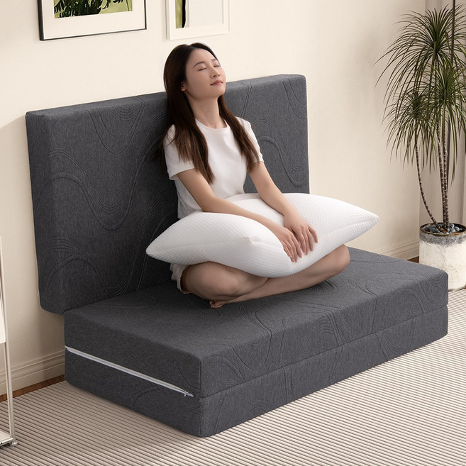 모모홈 200X150 3단 접이식 메모리폼 매트리스 휴대용 캠핑/여행용 + 가정/스튜디오 고탄력 편안한 수면 매트리스