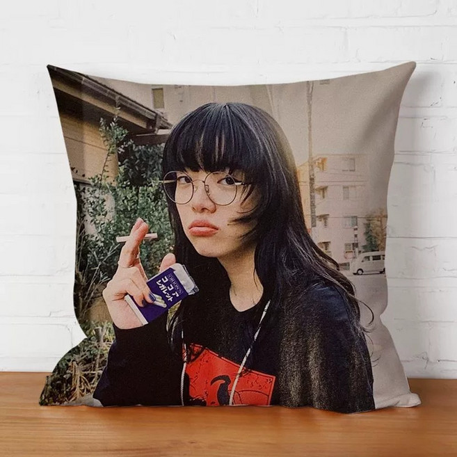 아이묭 사각쿠션 일러 그림 포스터 아이묭굿즈 앨범 키미로쿠 슌칸테키식스센스 쿠션 베개 누이 인형 뽀글이, 36x36cm미니, 19