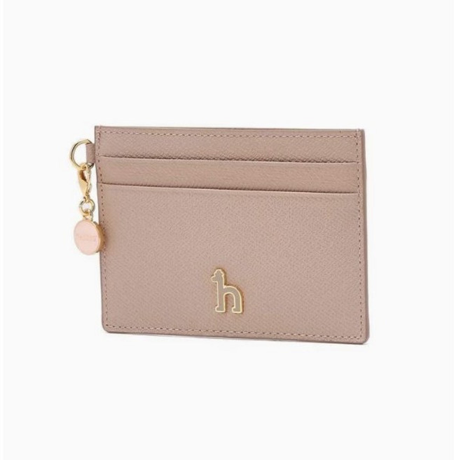 헤지스 퍼피로고 참장식 소가죽 여성 카드슬롯 (선물포장)