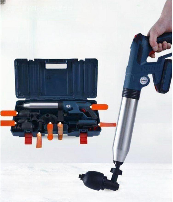 뚫어뻥 변기 자동 하수구 뚜러뻥 세면대 배수구 씽크대 청소 압축기 탄산실린더 미스터펑, 전문가용