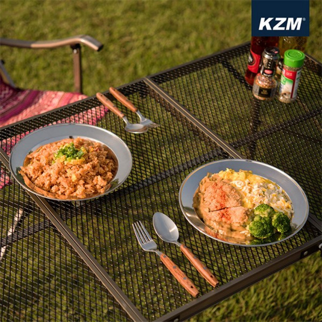 [카즈미] KAZMI 캠핑식기세트 15P, 식기세트 15P 캠핑용품 접시세트, 단품, 1개