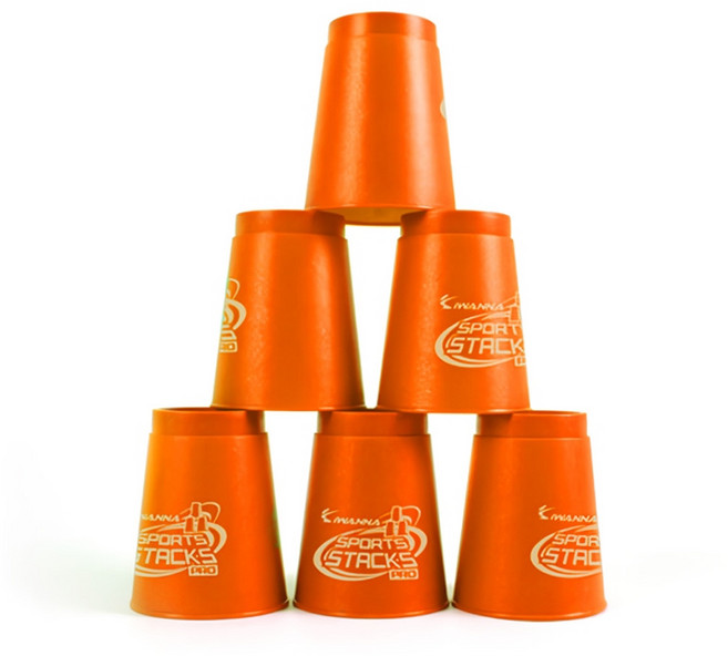 아이워너 스포츠 스태킹컵 스피드 컵쌓기 놀이 12P, 오렌지