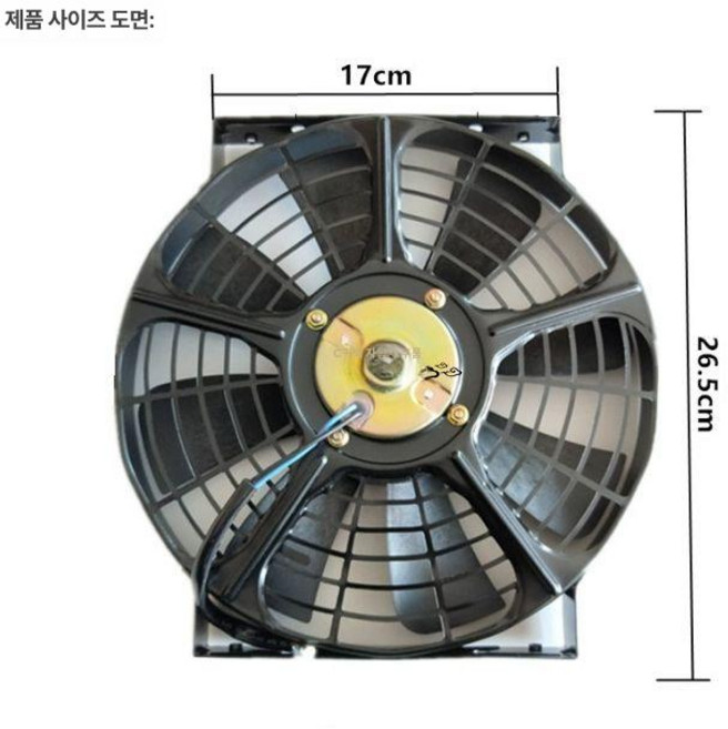 자동차 오토바이 냉각팬 라디에이터 전기 스쿠터, 10인치 12V 송풍
