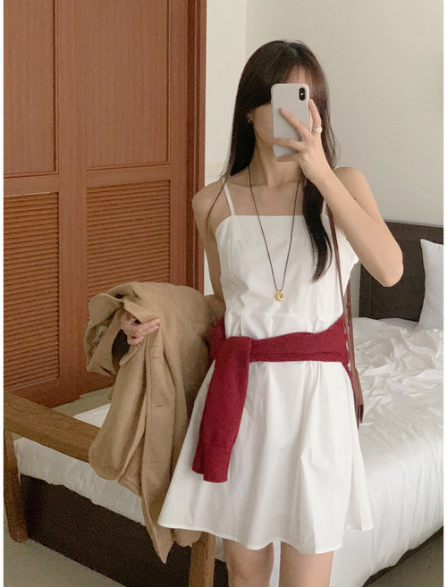 [S~2XL]여성 하객룩 민소매 나시 미니 원피스 데이트룩 민소매원피스 뷔스티에 끈나시 원피스