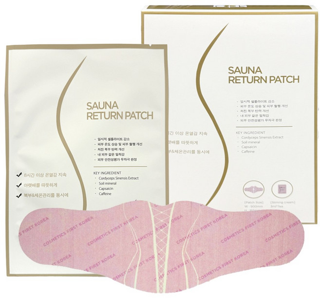 CFK 사우나 리턴 패치 복부 뱃살 셀룰라이트 관리, 7개입, 1개