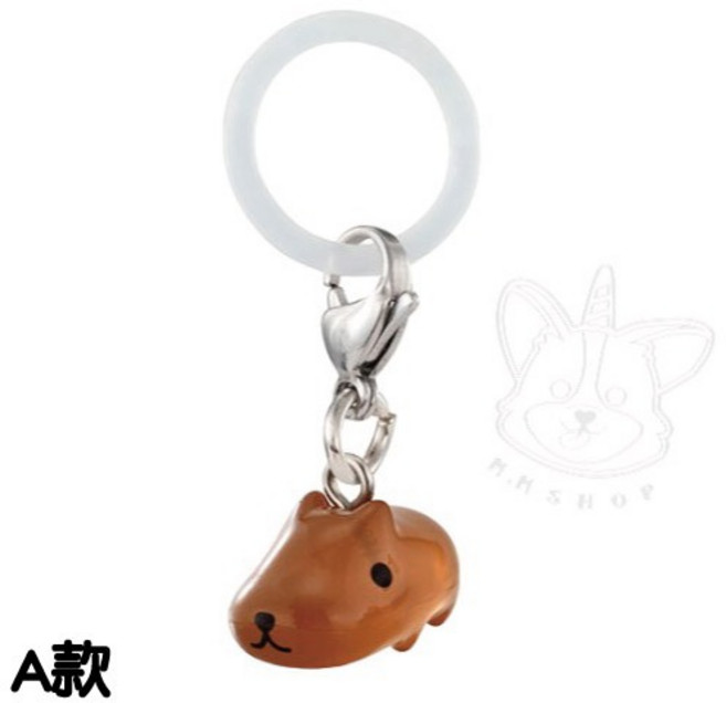 BANDAI 水豚君造型吊飾 卡皮巴拉公仔, 1個, A款/棕色水豚君2I261