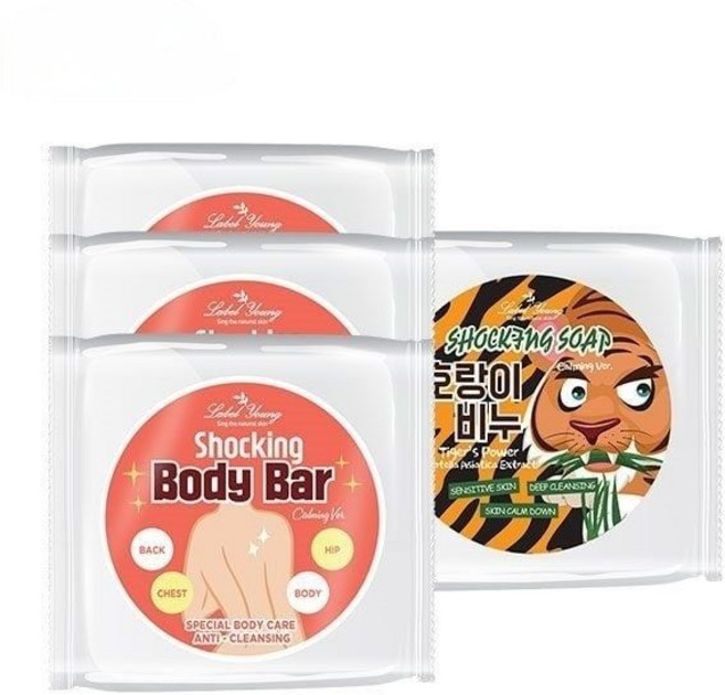 라벨영 쇼킹바디바카밍 3개+호랑이비누 1개, 상품명
