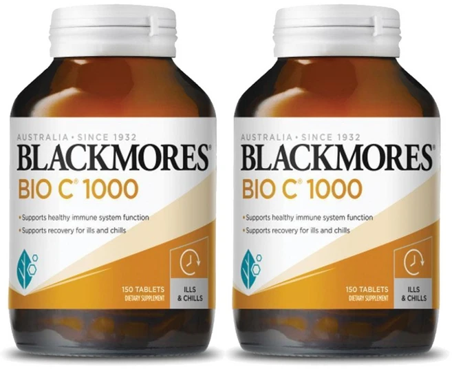 호주코알라몰 블랙모어스 바이오 C 1000 Blackmores Bio C 비타민 C 150정 2개, 2병 - 쿠팡